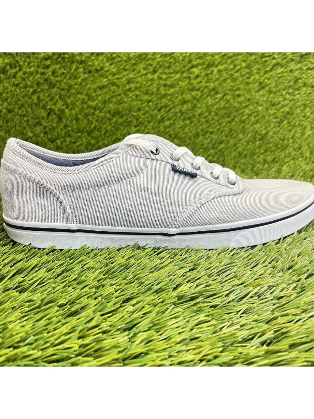 Vans Atwood Low Womens Size 8.5 Gray White Athletic Walking Skate Shoes Sneakers